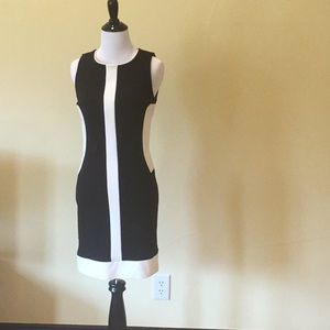 Black and cream dress